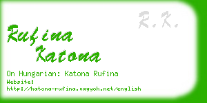 rufina katona business card